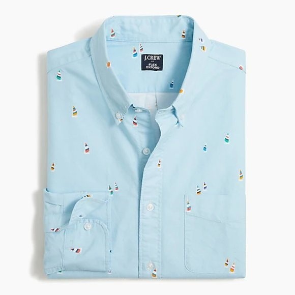 Men's Slim Flex Oxford Button Down Shirt New J. Crew Size XL - Picture 1 of 2
